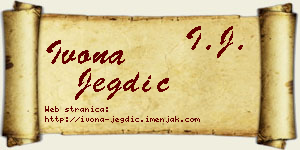 Ivona Jegdić vizit kartica